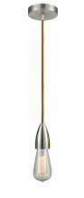  100SN-10CR-4SN - Fairchild - 1 Light - 2 inch - Satin Nickel - Cord hung - Mini Pendant