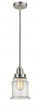  100SN-10GY-2H-SN-G184 - Winchester - 1 Light - 8 inch - Satin Nickel - Cord hung - Mini Pendant