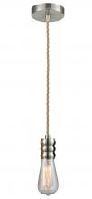  100SN-10RE-5SN - Gatsby - 1 Light - 2 inch - Satin Nickel - Cord hung - Mini Pendant