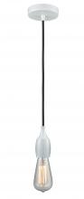  100W-10BK-3W - Chelsea - 1 Light - 2 inch - White - Cord hung - Mini Pendant