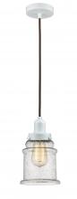  100W-10BR-0H-W-G184 - Whitney - 1 Light - 8 inch - White - Cord hung - Mini Pendant