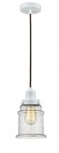  100W-10BR-2H-W-G184 - Winchester - 1 Light - 8 inch - White - Cord hung - Mini Pendant