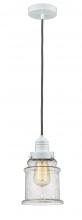  100W-10GY-2H-W-G184 - Winchester - 1 Light - 8 inch - White - Cord hung - Mini Pendant