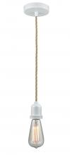  100W-10RE-0W - Whitney - 1 Light - 2 inch - White - Cord hung - Mini Pendant