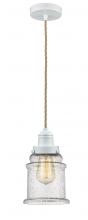  100W-10RE-2H-W-G184 - Winchester - 1 Light - 8 inch - White - Cord hung - Mini Pendant