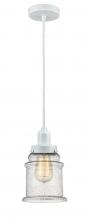  100W-10W-0H-W-G184 - Whitney - 1 Light - 8 inch - White - Cord hung - Mini Pendant