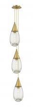  103-450-1P-BB-G450-6CL - Malone - 3 Light - 8 inch - Brushed Brass - Multi Pendant