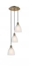  113B-3P-AB-G381 - Castile - 3 Light - 13 inch - Antique Brass - Cord Hung - Multi Pendant