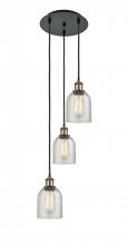  113B-3P-BAB-G259 - Caledonia - 3 Light - 12 inch - Black Antique Brass - Cord Hung - Multi Pendant