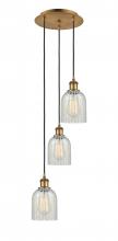  113B-3P-BB-G2511 - Caledonia - 3 Light - 12 inch - Brushed Brass - Cord Hung - Multi Pendant