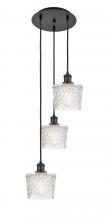  113B-3P-BK-G402 - Niagara - 3 Light - 13 inch - Matte Black - Cord Hung - Multi Pendant