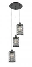  113B-3P-BK-M18-BK - Nestbrook - 3 Light - 11 inch - Matte Black - Cord hung - Multi Pendant