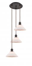  113B-3P-OB-G131 - Orwell - 3 Light - 15 inch - Oil Rubbed Bronze - Cord Hung - Multi Pendant