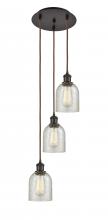  113B-3P-OB-G259 - Caledonia - 3 Light - 12 inch - Oil Rubbed Bronze - Cord Hung - Multi Pendant