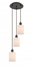  113B-3P-OB-G341 - Hadley - 3 Light - 11 inch - Oil Rubbed Bronze - Cord Hung - Multi Pendant