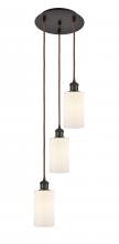  113B-3P-OB-G801 - Clymer - 3 Light - 10 inch - Oil Rubbed Bronze - Cord Hung - Multi Pendant