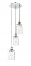  113B-3P-PC-G352 - Candor - 3 Light - 11 inch - Polished Chrome - Cord Hung - Multi Pendant