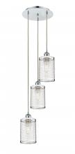  113B-3P-PC-M18-PC - Nestbrook - 3 Light - 11 inch - Polished Chrome - Cord hung - Multi Pendant