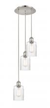  113B-3P-PN-G342 - Hadley - 3 Light - 11 inch - Polished Nickel - Cord Hung - Multi Pendant