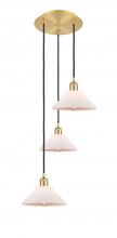  113B-3P-SG-G131 - Orwell - 3 Light - 15 inch - Satin Gold - Cord Hung - Multi Pendant