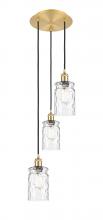  113B-3P-SG-G352 - Candor - 3 Light - 11 inch - Satin Gold - Cord Hung - Multi Pendant