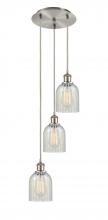  113B-3P-SN-G2511 - Caledonia - 3 Light - 12 inch - Brushed Satin Nickel - Cord Hung - Multi Pendant