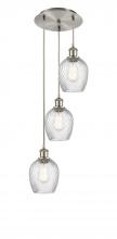  113B-3P-SN-G292 - Salina - 3 Light - 12 inch - Brushed Satin Nickel - Cord Hung - Multi Pendant