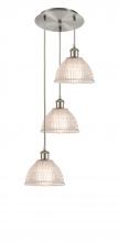  113B-3P-SN-G422 - Arietta - 3 Light - 15 inch - Brushed Satin Nickel - Cord Hung - Multi Pendant