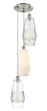  113B-3P-SN-G680-MU - Windham - 3 Light - 14 inch - Brushed Satin Nickel - Cord hung - Multi Pendant