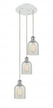  113B-3P-WPC-G2511 - Caledonia - 3 Light - 12 inch - White Polished Chrome - Cord Hung - Multi Pendant