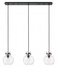  123-410-1PS-BK-G410-8CL - Newton Sphere - 3 Light - 40 inch - Matte Black - Linear Pendant