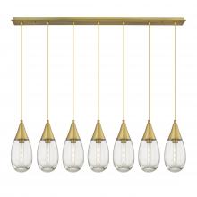  127-450-1P-BB-G450-6CL - Malone - 7 Light - 50 inch - Brushed Brass - Linear Pendant