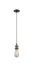  200C-BAB-LED - Bare Bulb - 1 Light - 3 inch - Black Antique Brass - Cord hung - Mini Pendant