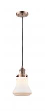  201C-AC-G191 - Bellmont - 1 Light - 6 inch - Antique Copper - Cord hung - Mini Pendant