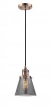 Innovations Lighting 201C-AC-G63-LED - Cone - 1 Light - 6 inch - Antique Copper - Cord hung - Mini Pendant