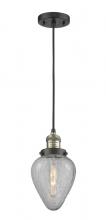  201C-BAB-G165 - Geneseo - 1 Light - 7 inch - Black Antique Brass - Cord hung - Mini Pendant