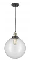  201C-BAB-G202-12 - Beacon - 1 Light - 12 inch - Black Antique Brass - Cord hung - Mini Pendant