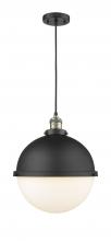  201C-BAB-HFS-121-BK - Hampden - 1 Light - 13 inch - Black Antique Brass - Cord hung - Pendant