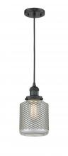  201C-BK-G262 - Stanton - 1 Light - 6 inch - Matte Black - Cord hung - Mini Pendant