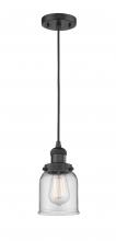  201C-BK-G52 - Bell - 1 Light - 5 inch - Matte Black - Cord hung - Mini Pendant