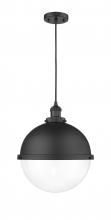  201C-BK-HFS-122-BK - Hampden - 1 Light - 13 inch - Matte Black - Cord hung - Pendant