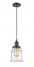Innovations Lighting 201C-OB-G182-LED - Canton - 1 Light - 6 inch - Oil Rubbed Bronze - Cord hung - Mini Pendant