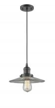 Innovations Lighting 201C-OB-G2-LED - Halophane - 1 Light - 9 inch - Oil Rubbed Bronze - Cord hung - Mini Pendant