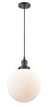 Innovations Lighting 201C-OB-G201-10-LED - Beacon - 1 Light - 10 inch - Oil Rubbed Bronze - Cord hung - Mini Pendant