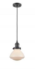 Innovations Lighting 201C-OB-G321-LED - Olean - 1 Light - 7 inch - Oil Rubbed Bronze - Cord hung - Mini Pendant