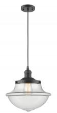  201C-OB-G542 - Oxford - 1 Light - 12 inch - Oil Rubbed Bronze - Cord hung - Mini Pendant