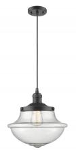  201C-OB-G544 - Oxford - 1 Light - 12 inch - Oil Rubbed Bronze - Cord hung - Mini Pendant