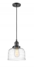  201C-OB-G713 - Bell - 1 Light - 8 inch - Oil Rubbed Bronze - Cord hung - Mini Pendant