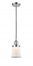  201C-PC-G181S-LED - Canton - 1 Light - 5 inch - Polished Chrome - Cord hung - Mini Pendant