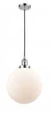  201C-PC-G201-12-LED - Beacon - 1 Light - 12 inch - Polished Chrome - Cord hung - Mini Pendant